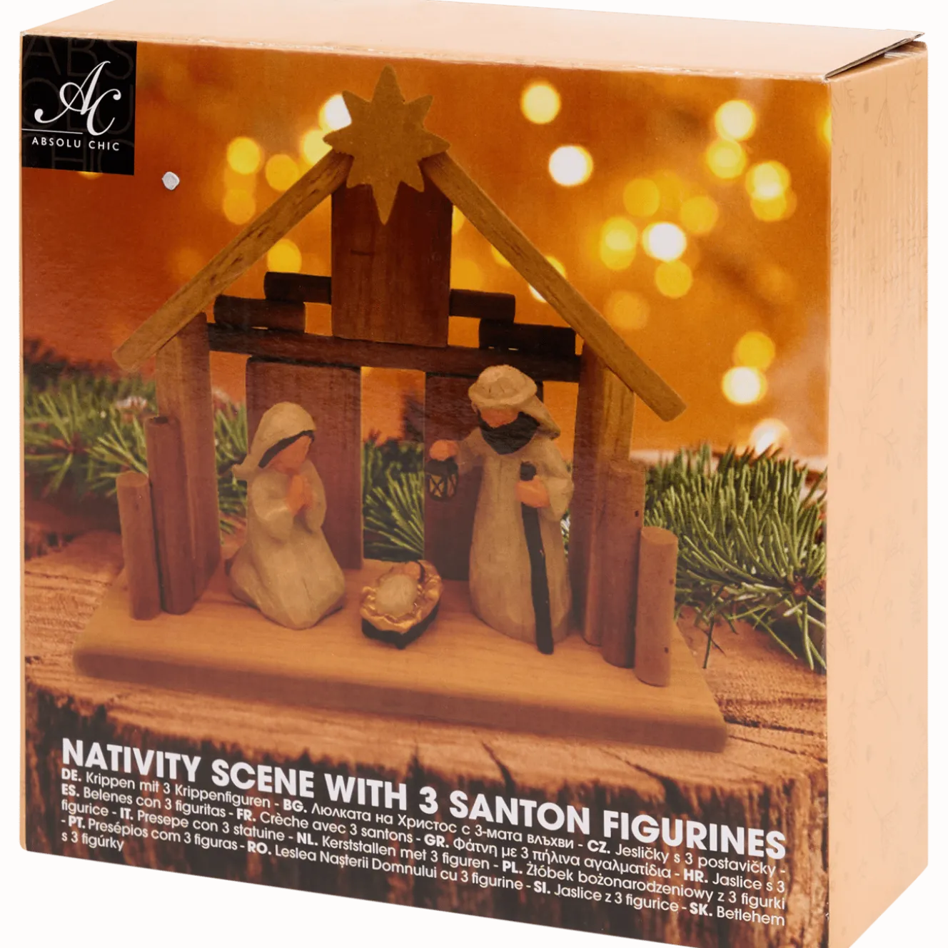 Absolu Chic houten kerststal