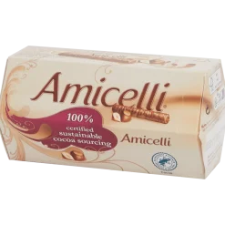 Amicelli chocolade-hazelnoot wafelrolletjes