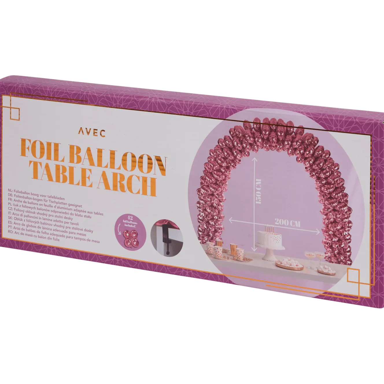 Avec ballonnenboog met folieballonnen