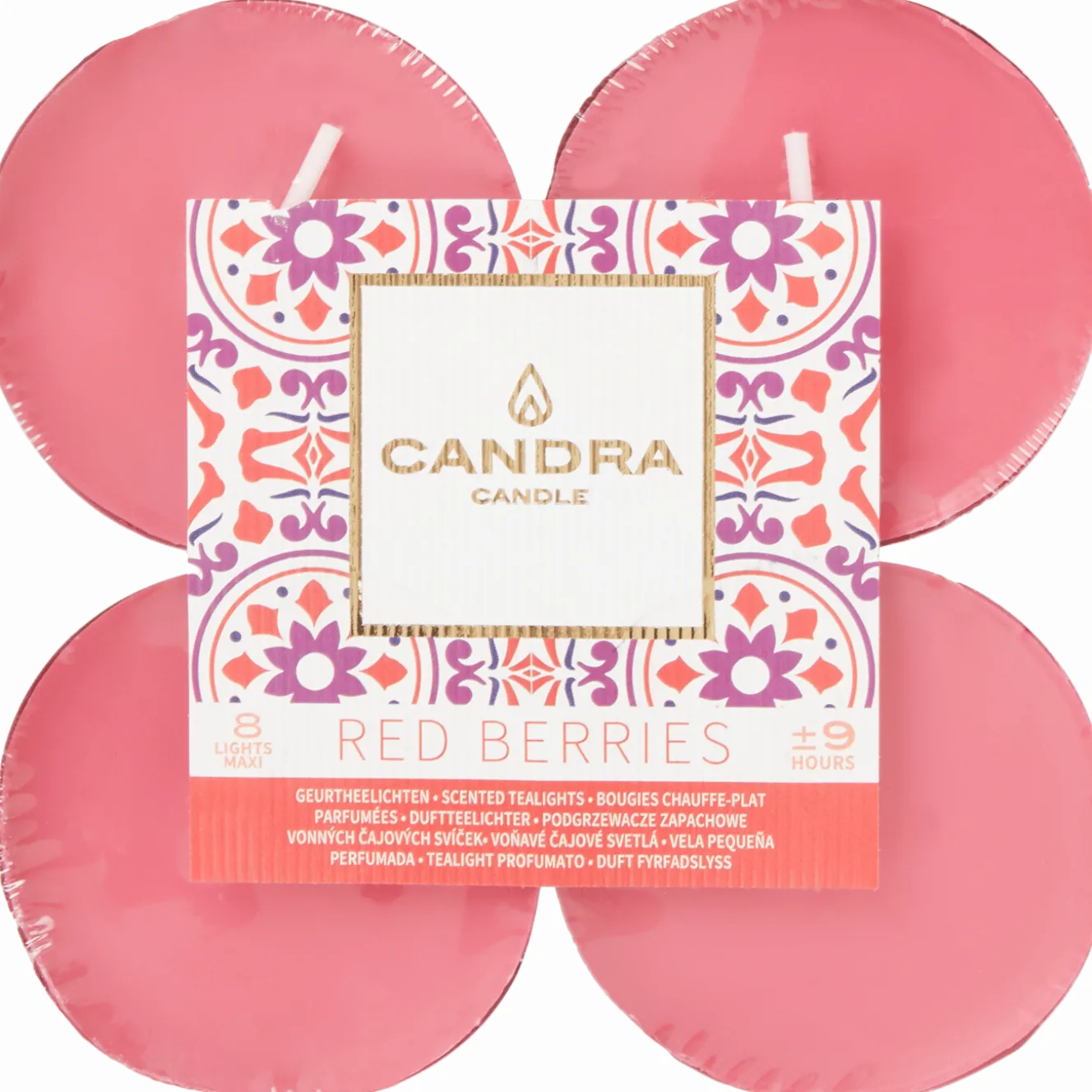 Candra maxi-geurtheelichten Red Berries
