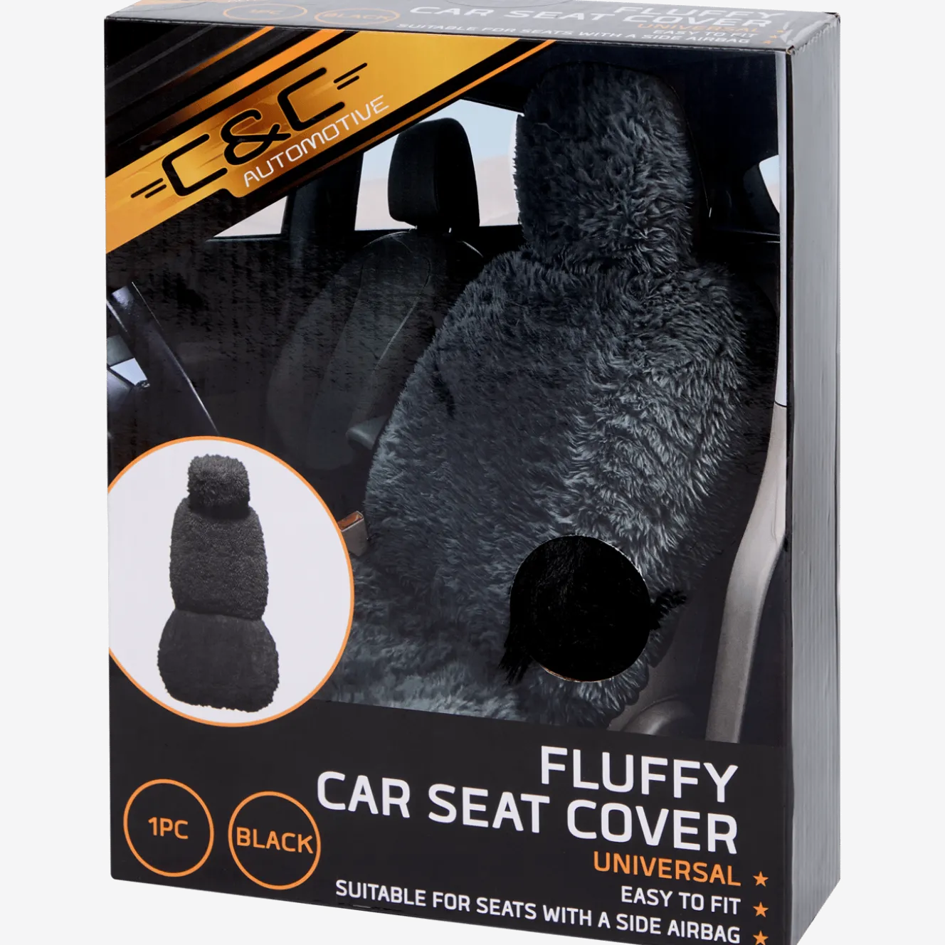 C&C fluffy autostoelhoes