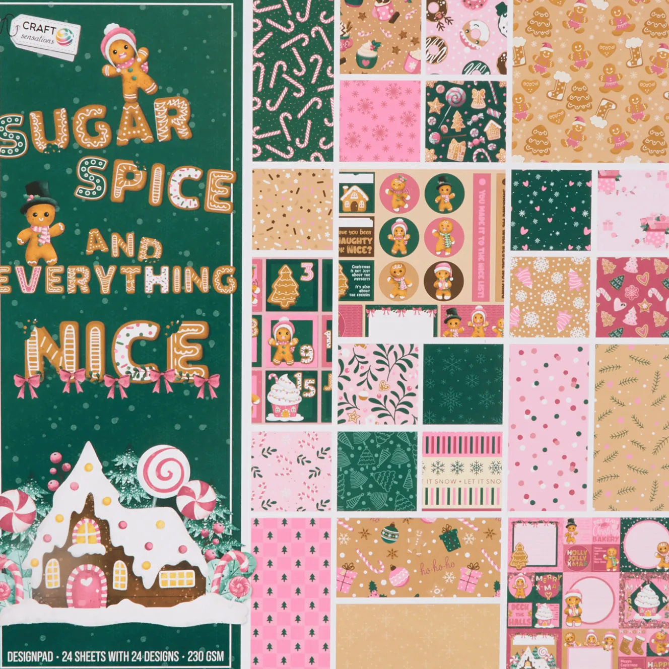 Craft Sensations kerst-papierblok
