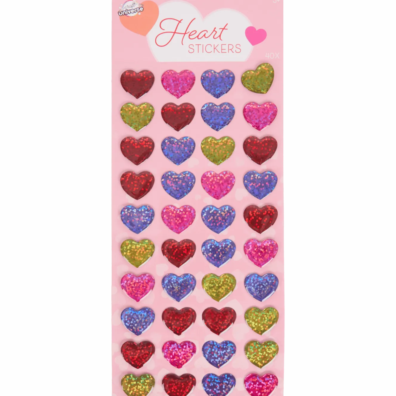 Craft Universe hartvormige stickers