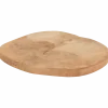 Decoratieve teakhouten schijf