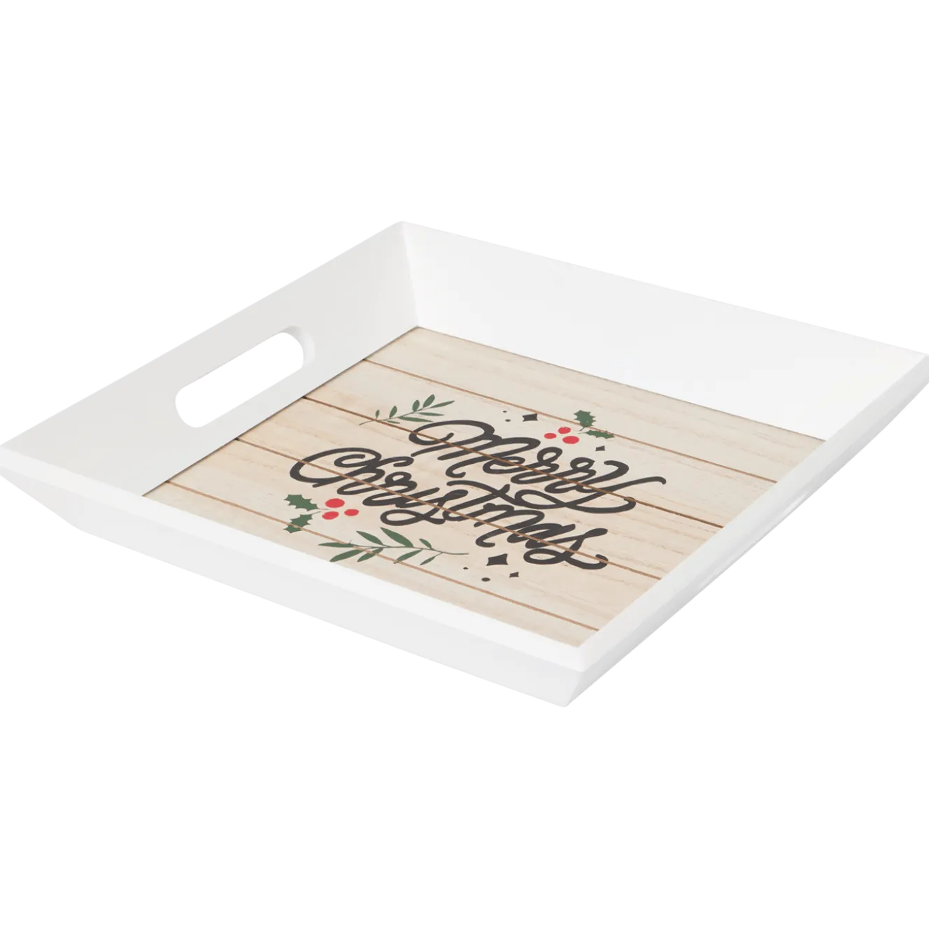 Dienblad met kerstprint