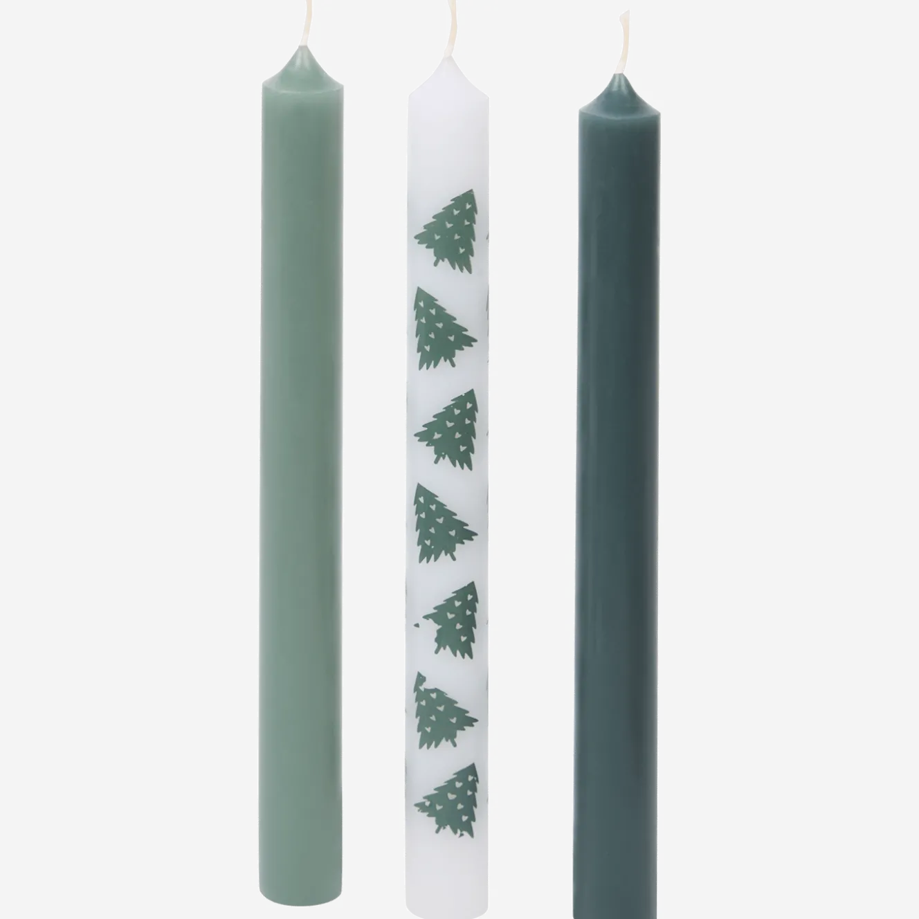 Dinerkaarsen met kerstprint