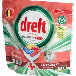 Dreft Fresh Platinum Plus vaatwastabletten All in One