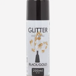 Glitterspuitverf zwart/goud