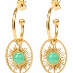Gold plated oorbellen