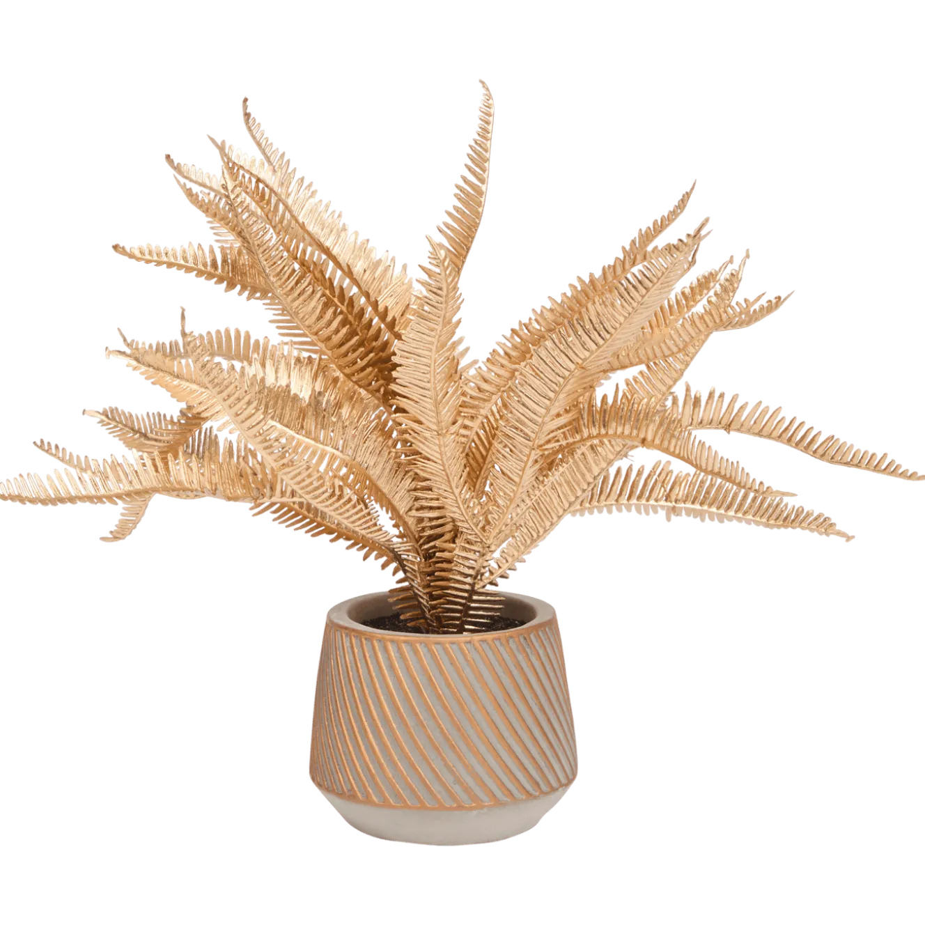 Gouden kunstplant in pot