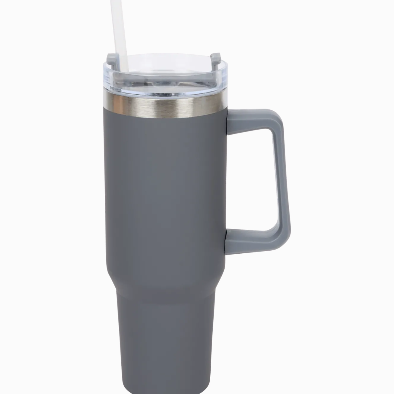 Grote thermosbeker met rietje