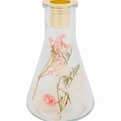 Kaarsenhouder met droogbloemen