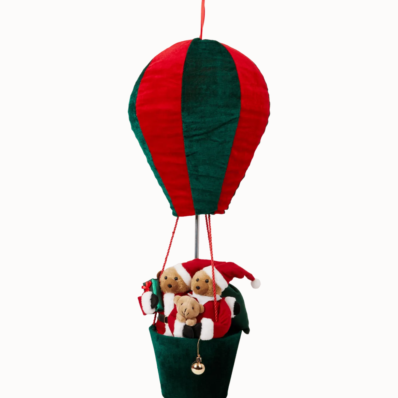 Kerstfiguur in luchtballon
