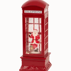 Kersttelefooncel met licht en glitters