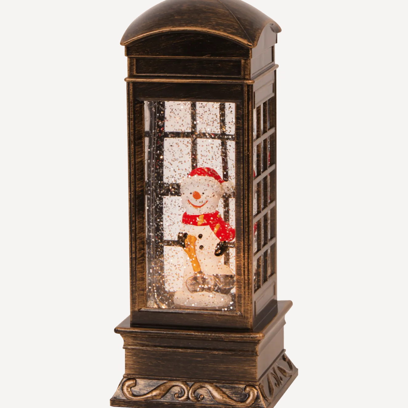 Kersttelefooncel met licht en glitters