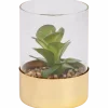 Kunstvetplant in glazenpot