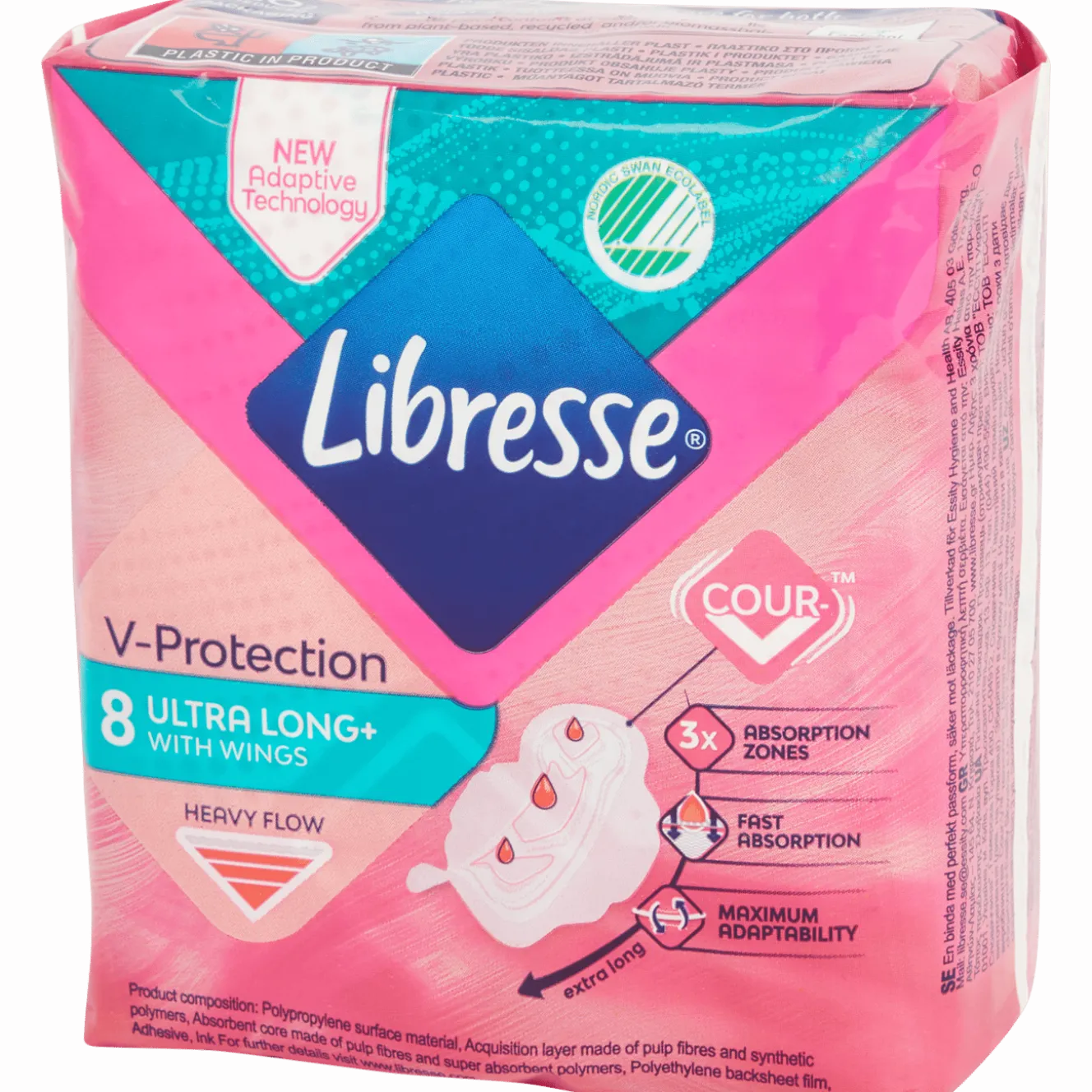 Libresse V-Protection maandverband Ultra Long+