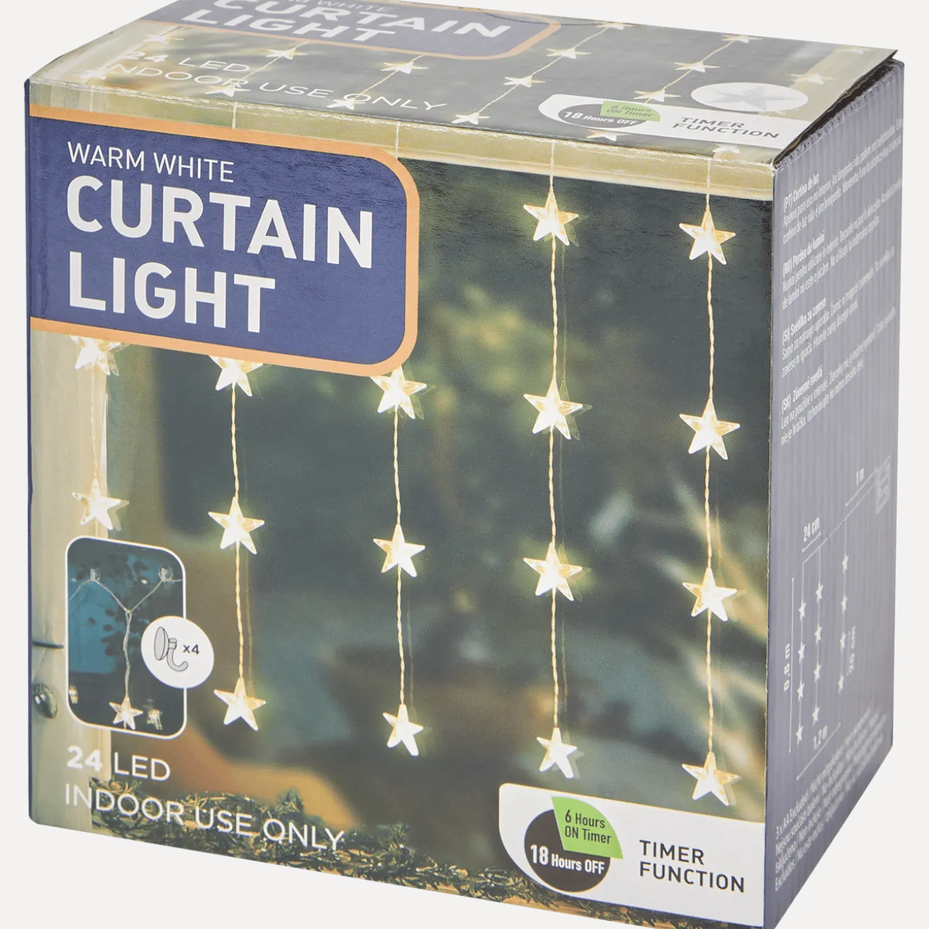 Lichtgordijn met sterren