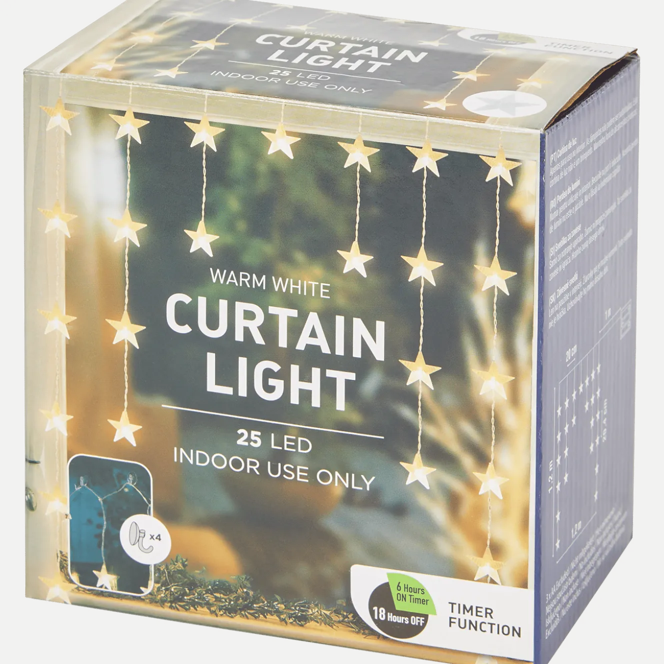 Lichtgordijn met sterren