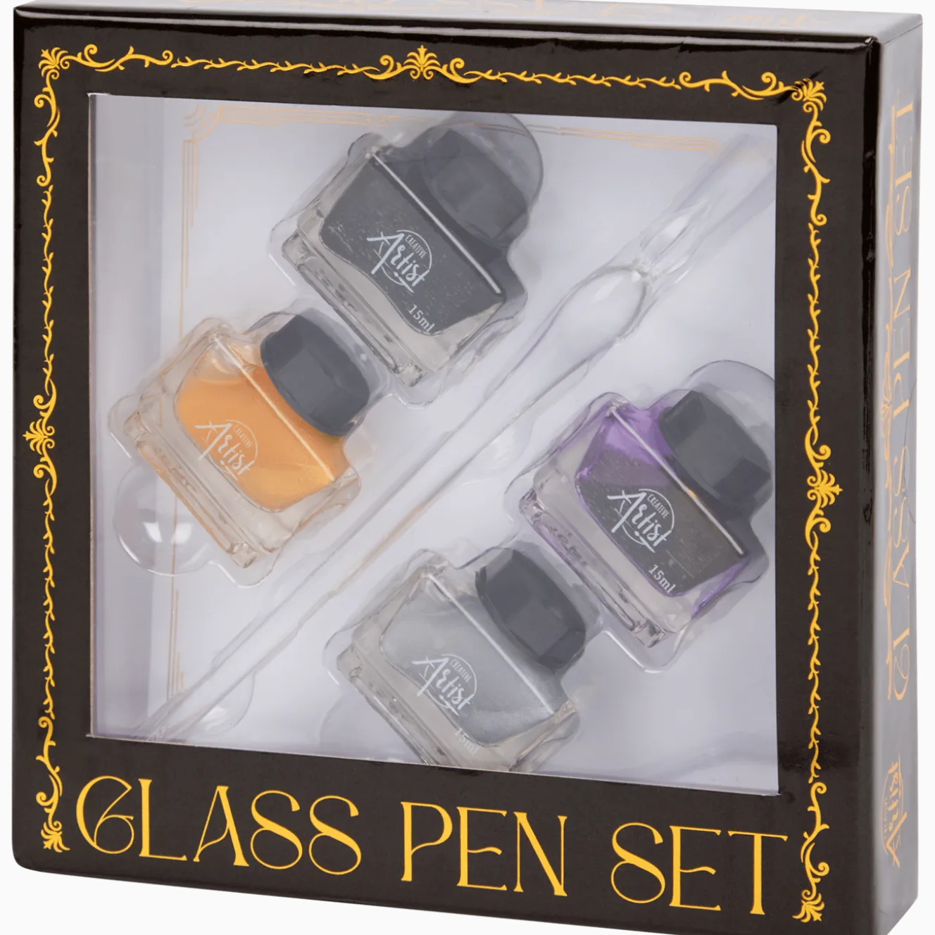 Luxe glazen pennenset