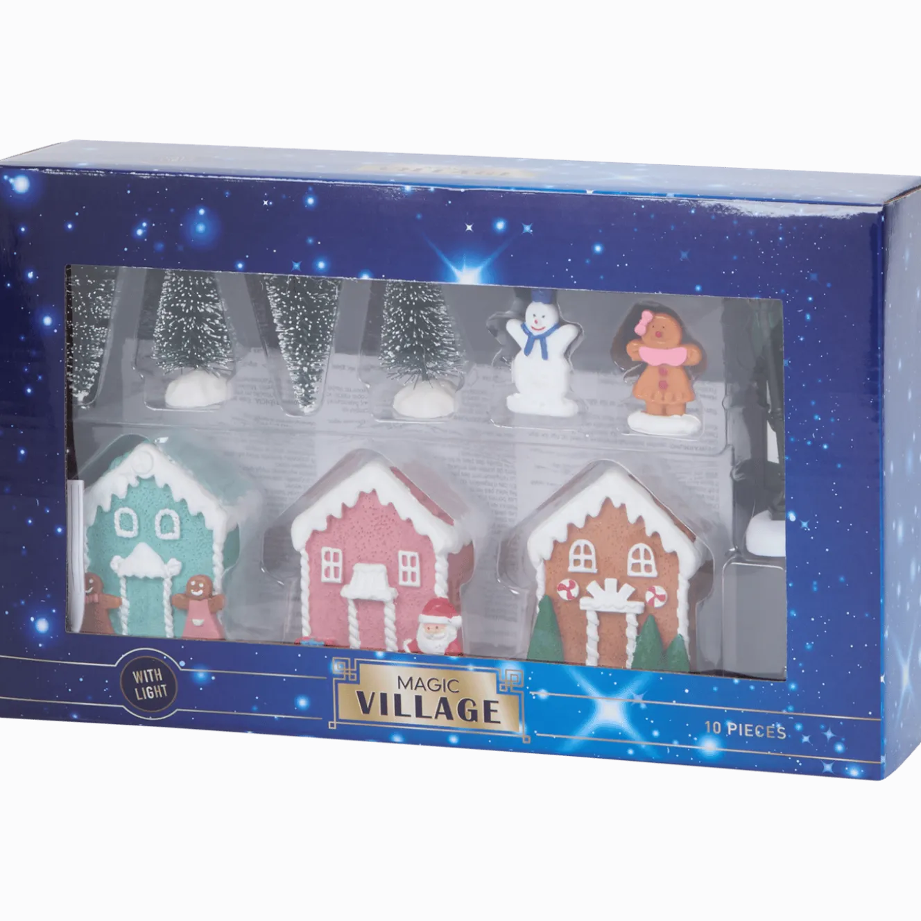 Magic Village kerstdorp met verlichting