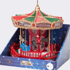 Magic Village kerstornament met muziek