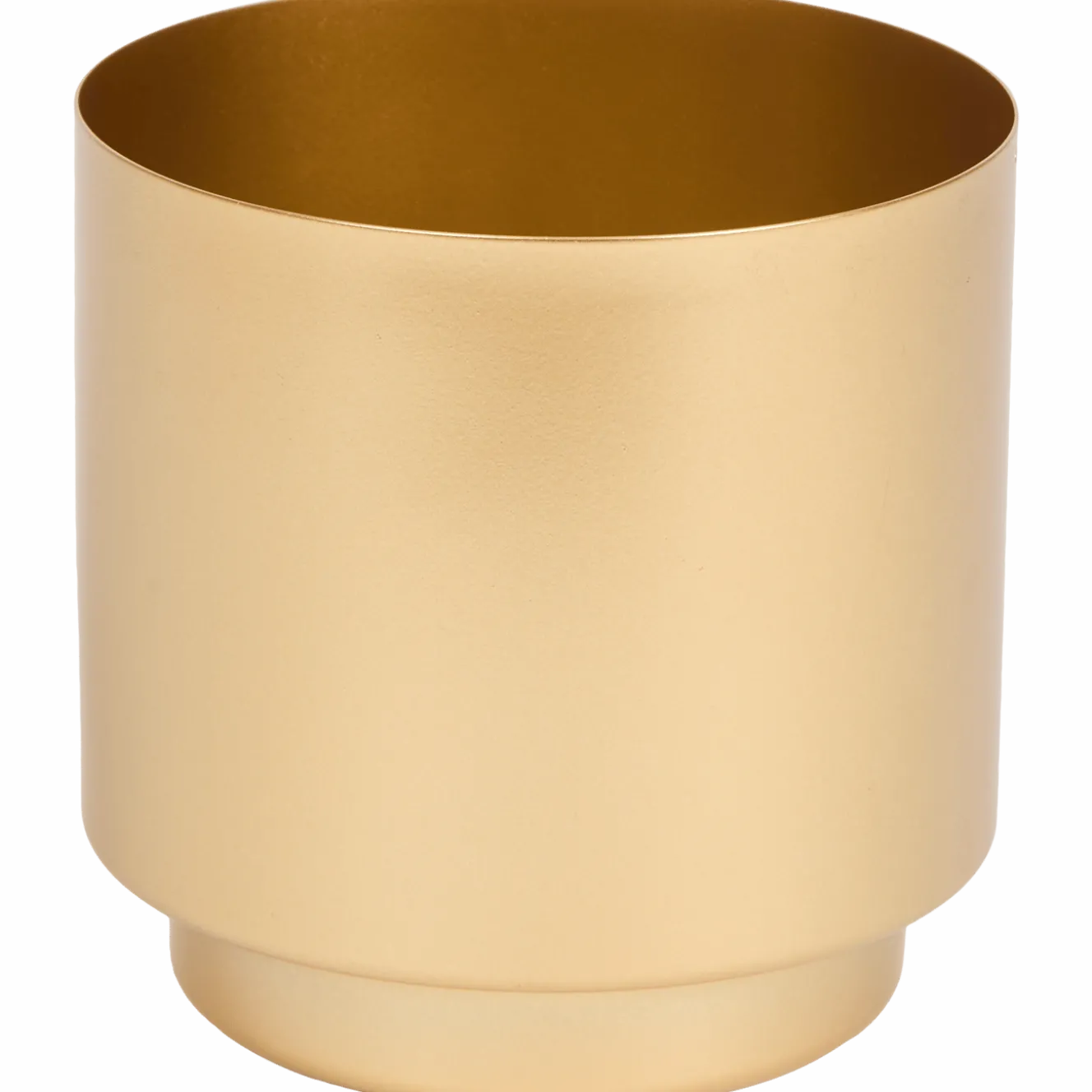 Metalen bloempot
