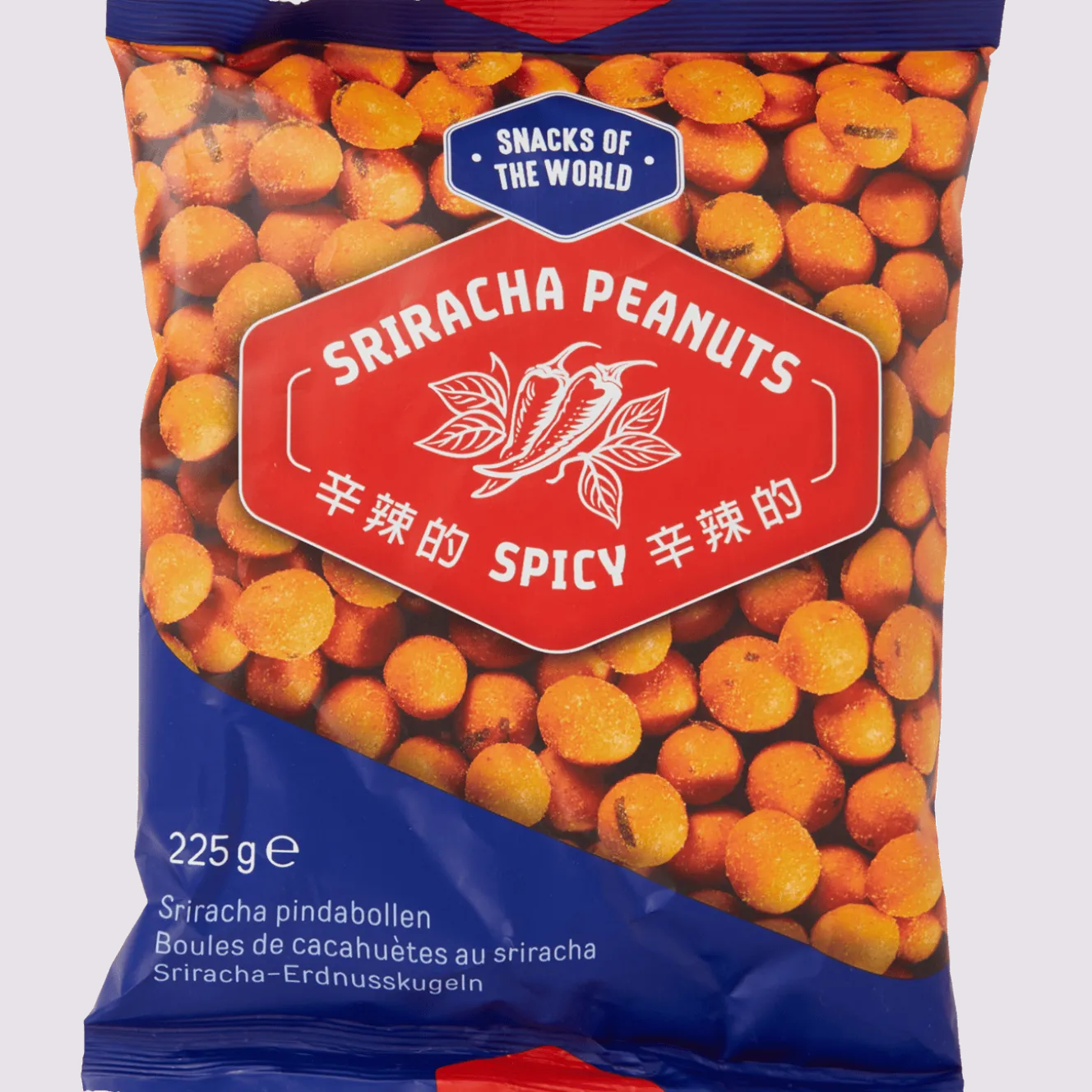 Snacks of the World sriracha pindabollen Spicy