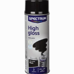 Spectrum hoogglans spuitverf zwart
