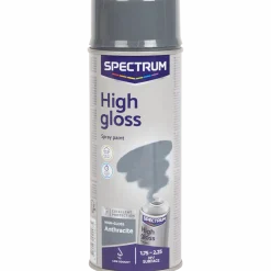 Spectrum hoogglans spuitverf antraciet