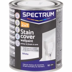 Spectrum 2-in-1 muurverf vlekdekking wit