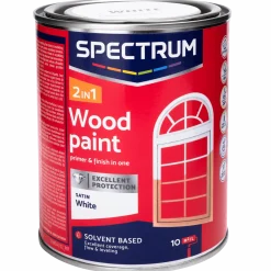 Spectrum 2-in-1 zijdeglans houtlak wit