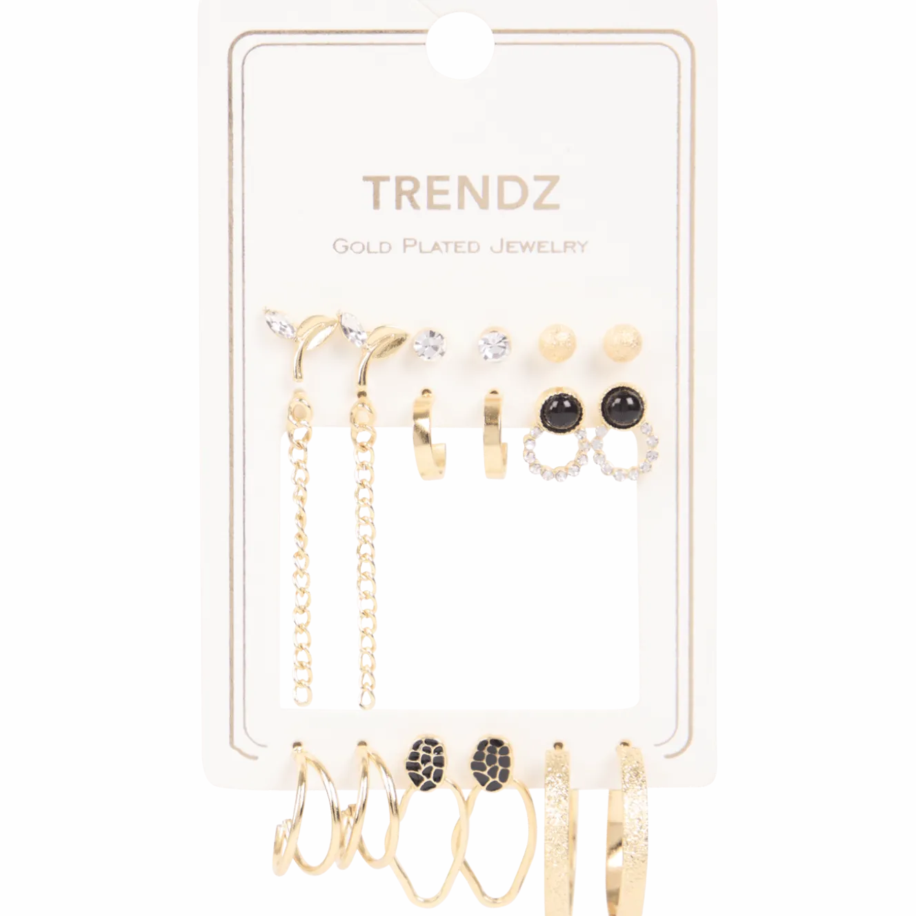 Trendz vergulde oorbellenset