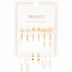 Trendz vergulde oorbellenset