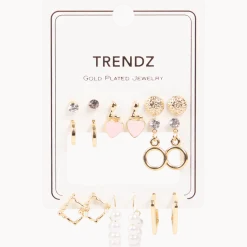 Trendz vergulde oorbellenset