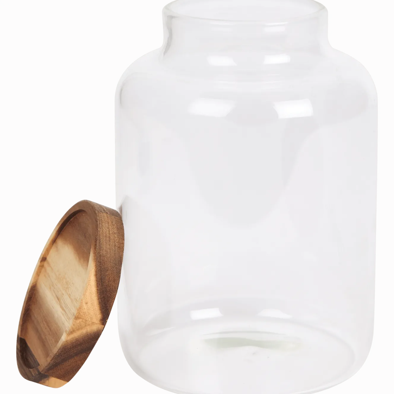 Voorraadpot met houten deksel